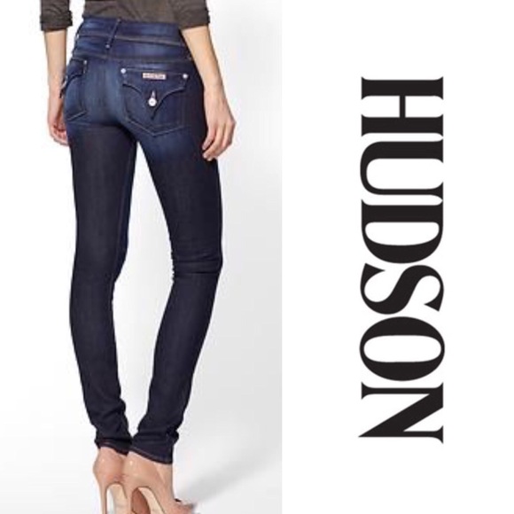 hudson flap pocket skinny jeans